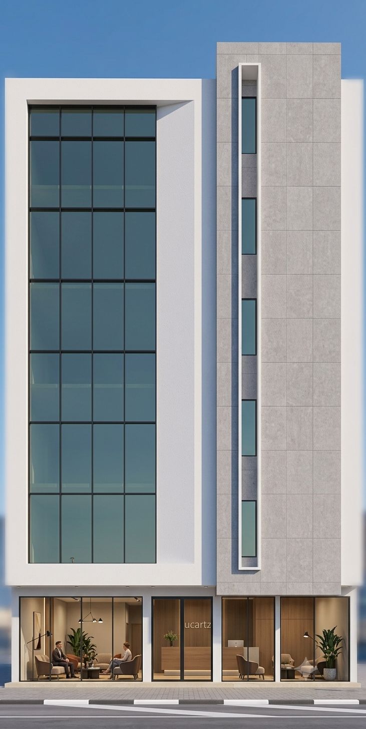 Concept render of the Urban Loft Inn building in Kazhakuttam, Kerala